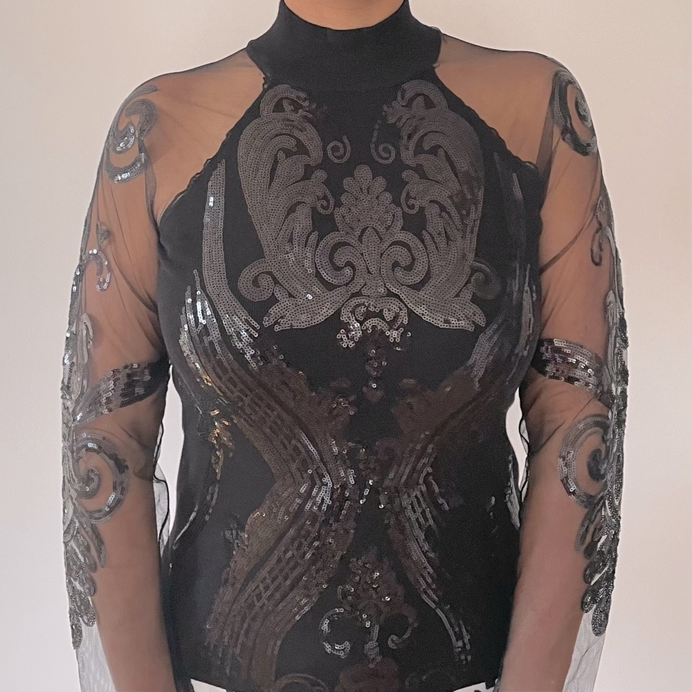 Black sequence Top - new with tag never worn